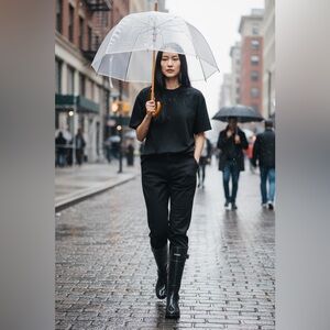 Michael Kors Black Rain Boots